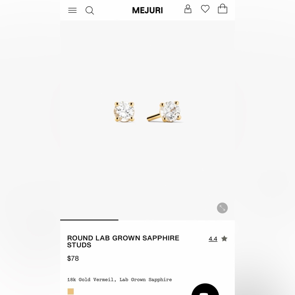 Mejuri Gold and Silver Stud Earrings